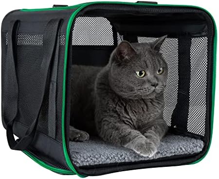 Мека чанта-переноска за домашни любимци petisfam за лесно преместване на средни, големи котки, 2 kitties и малки кученца. Лесно