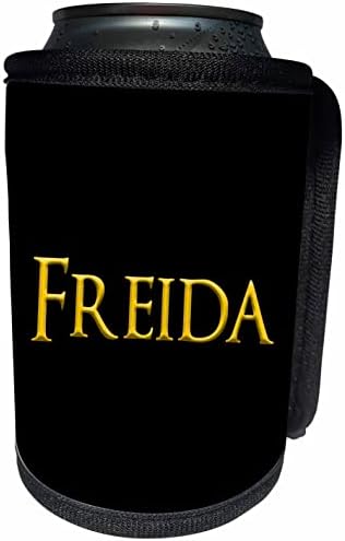 3дРоза Фройд - често срещано детско име за момичета в САЩ. Жълто. - Опаковки за бутилки-охладители (cc-362759-1)