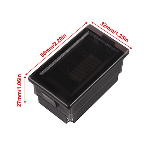 Melife 2 бр. монитор напрежение на батерията, 2 в 1 Универсален монитор на състоянието на батерията В 12-60 В, водоустойчив led