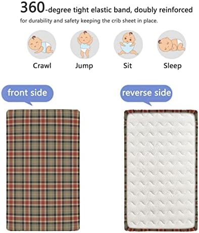 Кухненски Кърпи за детски легла в една клетка, Преносим мини-Кърпи за яслите, Ултра Мек Материал - чудесно за стая на момче или