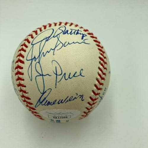 1968 Отбор на Шампионите от Световна серия Детройт Тайгърс Подписа бейзболен договор с JSA COA - Бейзболни топки с автографи