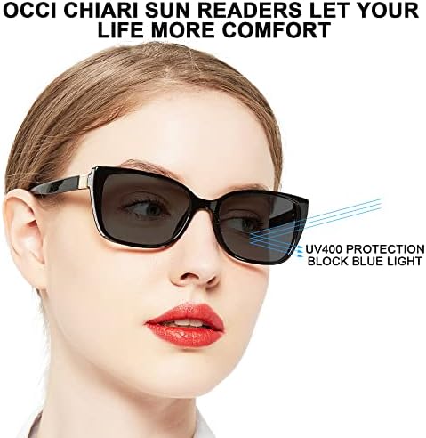 OCCI CHIARI Големи слънчеви очила за четене Дамски слънчеви очила за четене(1.0 1.25 1.5 1.75 2.0 2.25 2.5 2.75 3.0 3.5)