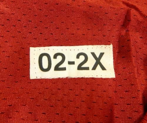 2002 San Francisco 49ers 58 Пусна Червената Обучение фланелка 2X DP32776 - Използваните тениски Без подпис за игри в NFL
