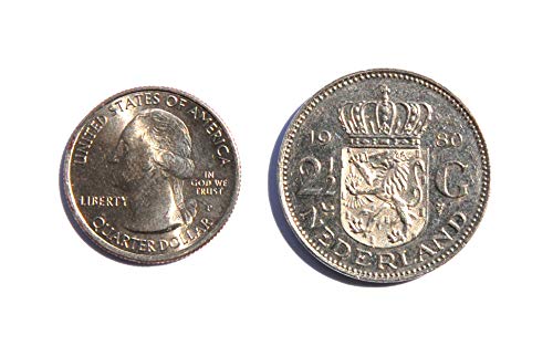 1980 NL Холандия 2½ Гулдена - Юлианская монета , почти не обращавшаяся
