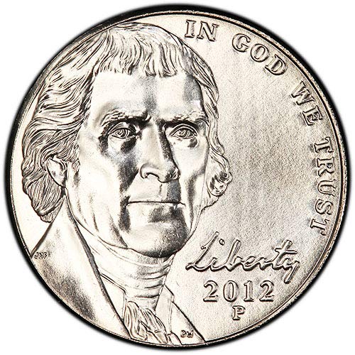 2012 P & D BU Jefferson Nickel Избор на никел, Без да се позовават на Монетния двор на САЩ Комплект от 2 монети