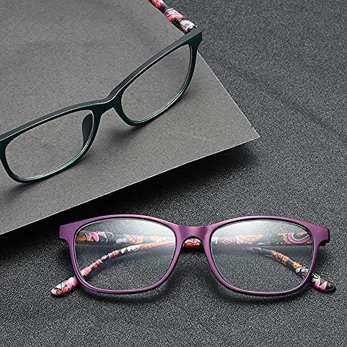 Очила за четене AJYADO със заключване синя светлина - 2 опаковки Компютърни Ридеров с Антирефлексно покритие за Жени и Мъже + 2,75
