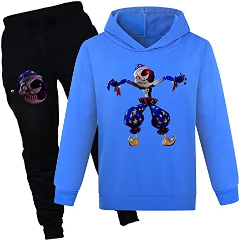 Hoertu/ Детски Удобен Спортен костюм, Пуловер Fnaf, Hoody с качулка и Панталони, Комплект дрехи, Ежедневни Hoody с дълъг ръкав