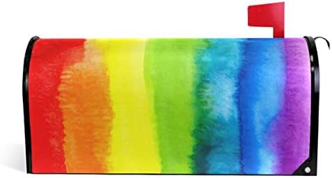 Oarencol Акварел Дъга Гей Лесбийки, Цветни Калъфи За Пощенски Кутии Магнитен Градина Двор Начало Декор Стандартен Размер 21 x 18