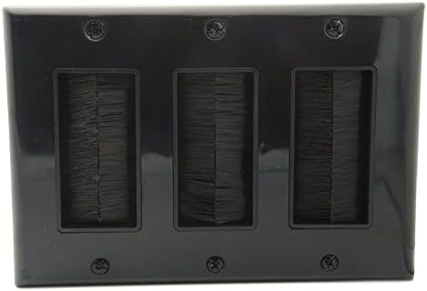 Стенни тампон за четки YinXiong 3 Gong - Челюстна панел с три групи плавниците - Черен (3 групи (1 опаковка), черен)
