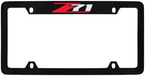 Лиценз Frame Inc. Титуляр рамка регистрационен номер на Chevrolet Z71 (4 отвора / Мед, черен / Отгоре)