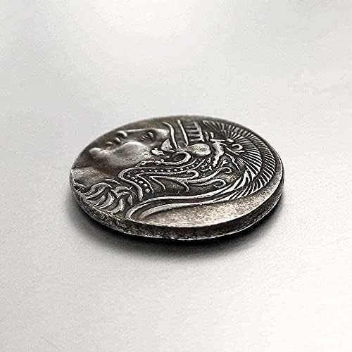 ченчен Древногръцки Бухал Атина Сребърна Монета Богинята на мъдростта на Чуждестранните монети Художествена Колекция на монети Антични
