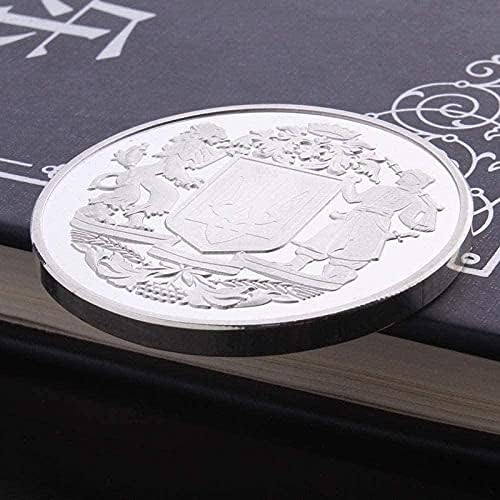 Възпоменателна Монета с Националното Знаме на Украйна Михаил Архангел Айде Емблемата на Монета Чуждестранна Култура Копие Сребърна Колекция от Монети Подарък за