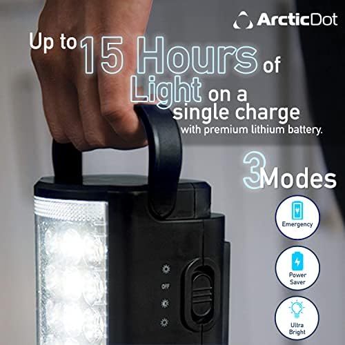 ARCTICDOT 850 Лумена, 6000 mah, светодиодна пътна лампа, Лампа за къмпинг, акумулаторна преносима лампа, прекъсвания в електрозахранването,