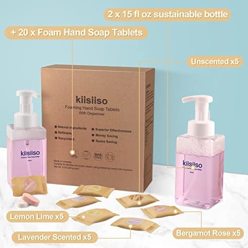 Хапчета Пенящегося сапун за ръце KIISIISO и Средства за почистване на тоалетни чинии