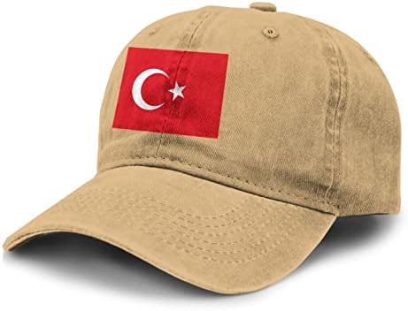 Бейзболна шапка с Турски Флаг, Регулируем Ковбойская Класическа Шапка Aldult, Модерна Спортна Шапка за Мъже и Жени