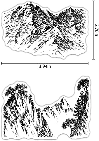 Прозрачни Печати от планински Бор за изработка на картички и украса за Албуми на Планината Дървета Бор Природни Пейзажи Прозрачни