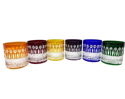 6 Чаши за аперитив, уиски и вода Crystal - продуктова Гама от 6 цвята - Roemer Service Diamant (9 течни унции) - Klein House - Компания