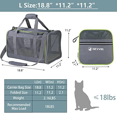 Носене SEVVIS за Големи котки с тегло над 20 килограма, Мека Странична Чанта-Переноска за кучета, Преносим Переноска за по-Големи