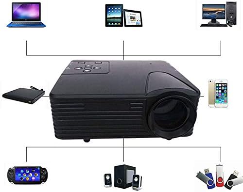 Проектор ZZK Преносим Мини 640X480 Пиксела Full Hd, По-ярък и ясен Led Проектор за домашно кино