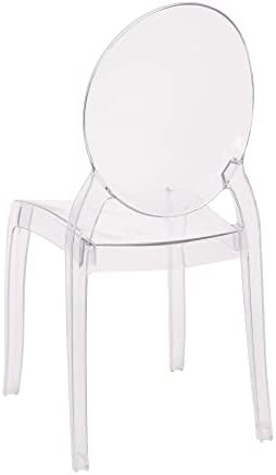 Комплект мебели Flash от 4-те сверхшироких стола Ghost от смола, с тегло £ 700 Капацитет - Прозрачен стол за кухня и трапезария
