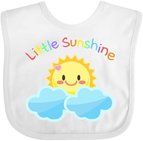 inktastic Little Sunshine - Детски Лигавник с Красиви Слънчева Дъга Букви
