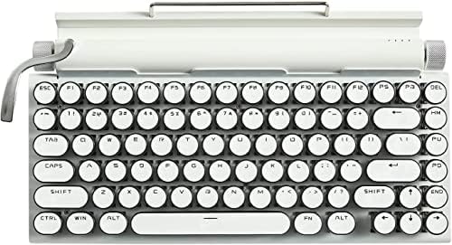 Клавиатура за пишеща машина Taiahiro в Ретро стил, Механична Клавиатура, Безжична Реколта Клавиатура с Актуализирания Bluetooth