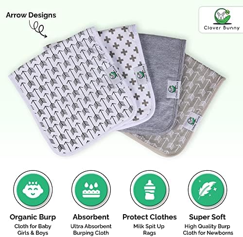 Органични салфетки От оригване, 4 опаковки Муслиновых Салфетки от памук, Големи, 21 x10, Трехслойные Абсорбиращи кърпички премиум-клас