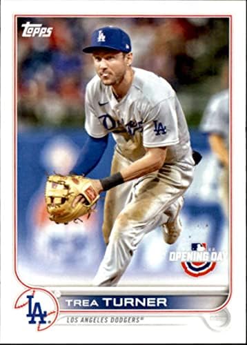 2022 Деня на откриването на Topps 74 Търговска картичка MLB бейзбол Trea Turner Los Angeles Dodgers