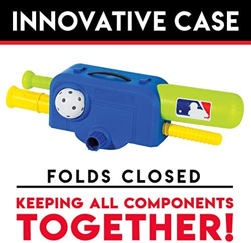 Комплект детски бейзболни тениски Franklin Sports MLB - Гигантски Пластмасови бита с възможност за регулиране на топката + Преносима